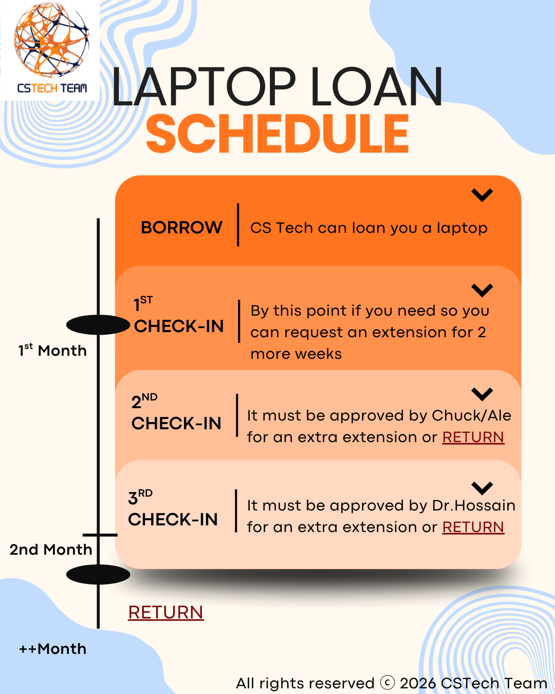 Laptop Loan Schedule Flyer.